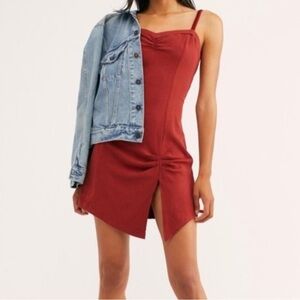 Free People Monroe Ruched Mini Dress